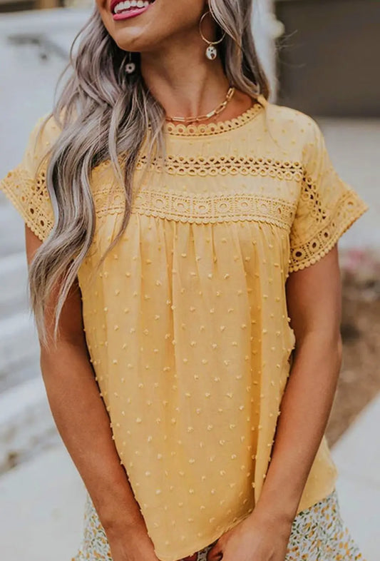 Circle Lace Dotted Top