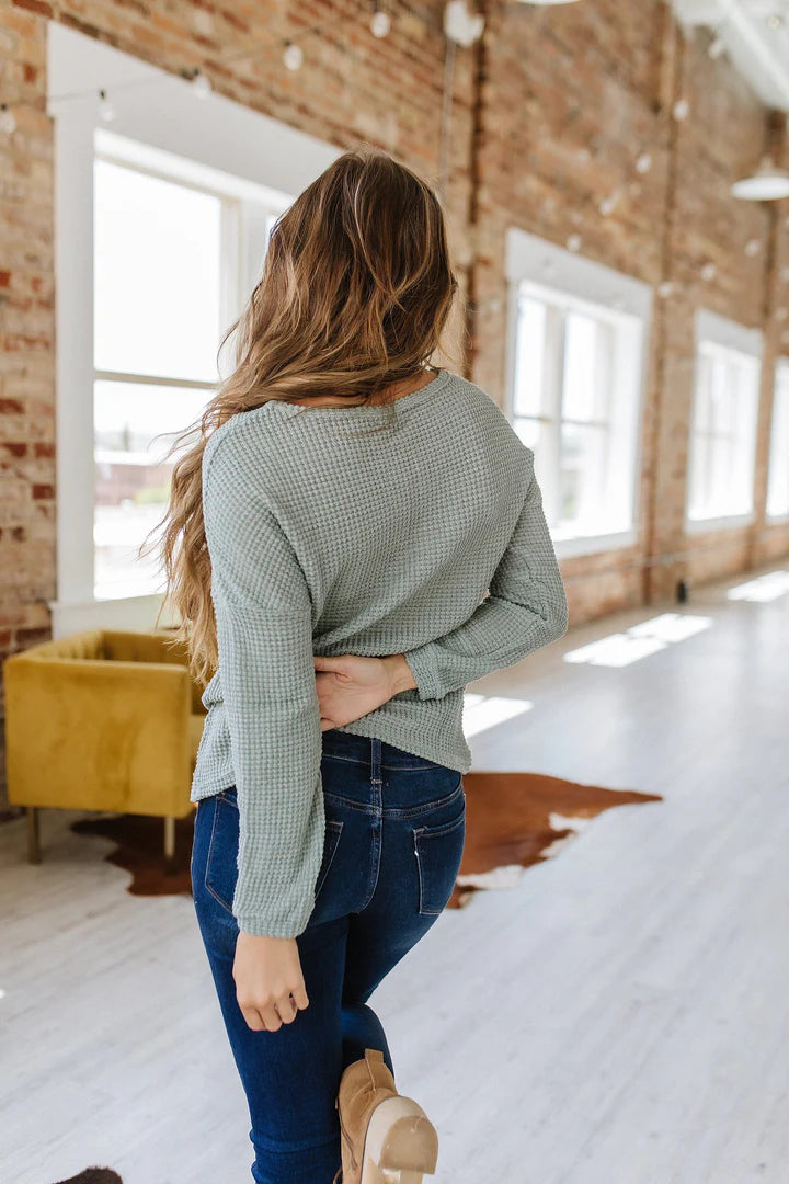 Sage Ellianna Waffle Knit Sweater