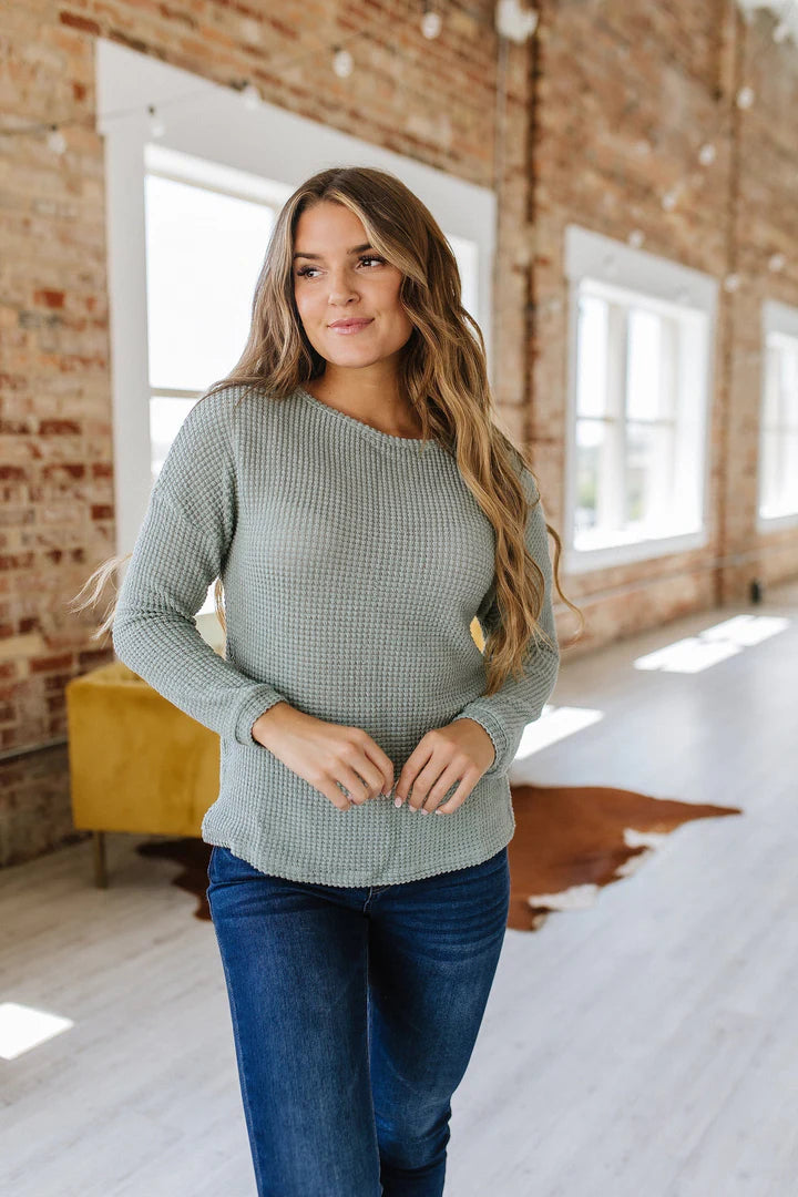 Sage Ellianna Waffle Knit Sweater