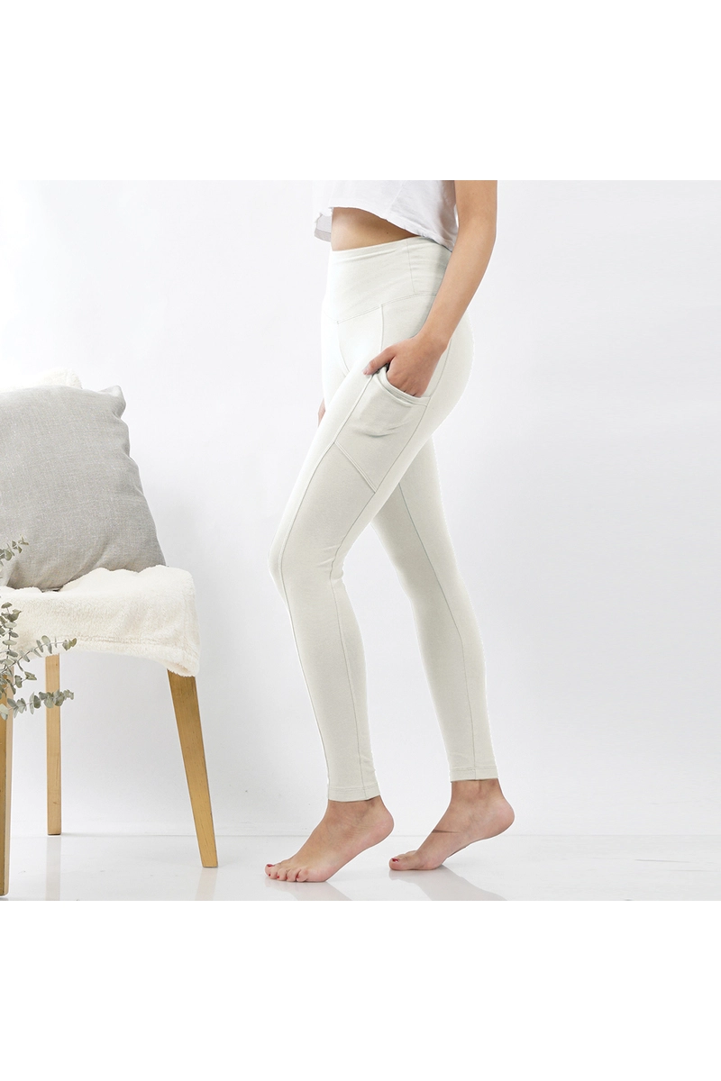 Leggings with Pockets - Bone