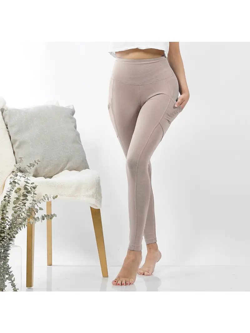 Leggings with Pockets - Mocha